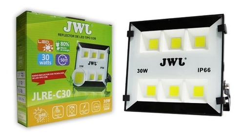 Reflector Tipo Cob Contra El Agua 30w Luz Blanca 3 Pz Jwj