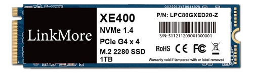 Linkmore Xe400 1tb M.2 2280 Pcie Gen 4x4 Nvme 1.4 Ssd Intern