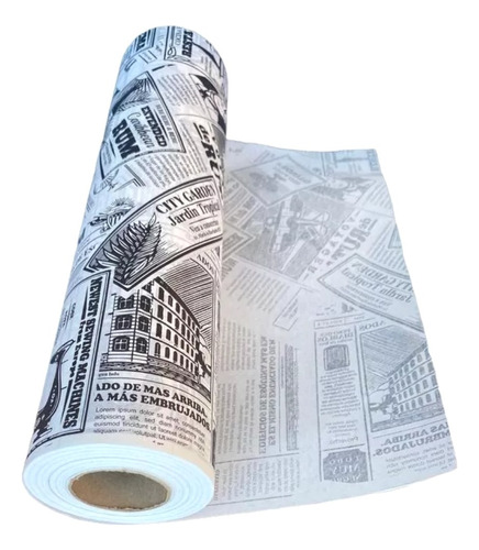 Rollo De Papel Antigrasa 37,5 X 100m Diario Negro