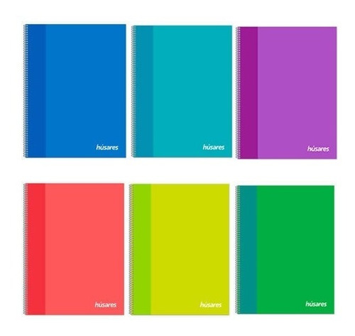 Cuaderno Husares A5 T/ Dura C/ Espiral Trendy 16x21 120hjs