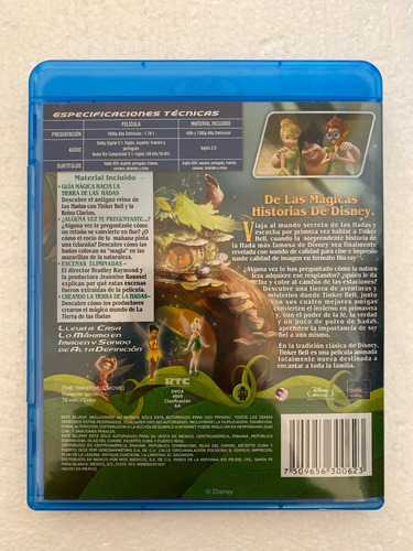 Bluray Original Disney Tinker Bell Campanita Blu Ray (Usado)