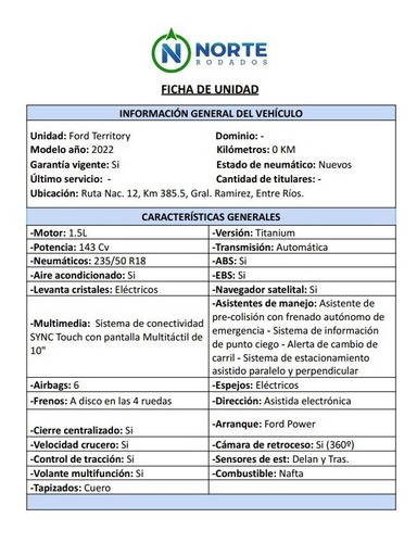 Imagen 8 de 8 de Ford Territory Titanium 0 Km.