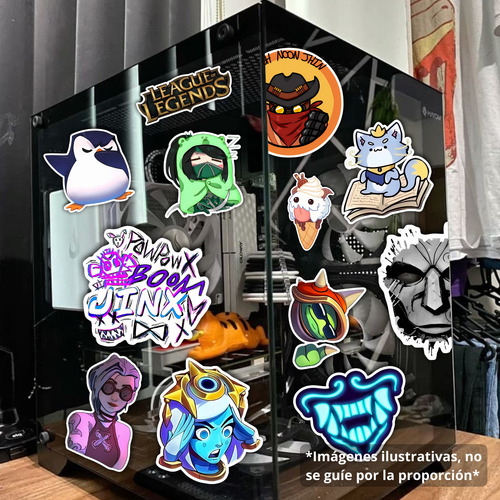 Sticker Calco Lol Seraphine Kda Diseño Exclusivo Y Único X10