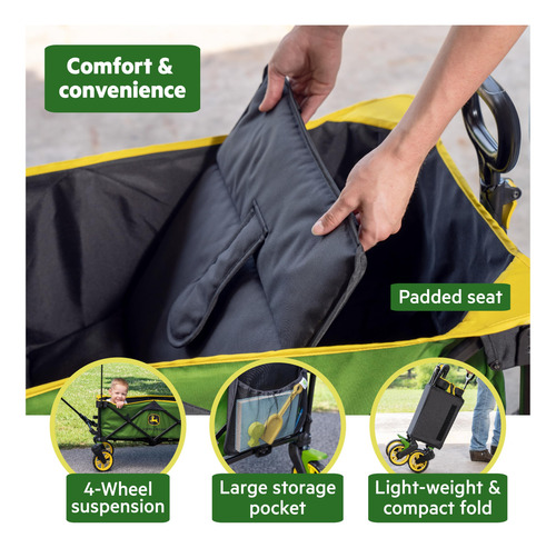 Bright Starts John Deere Pop N Ride Carro Plegable Con