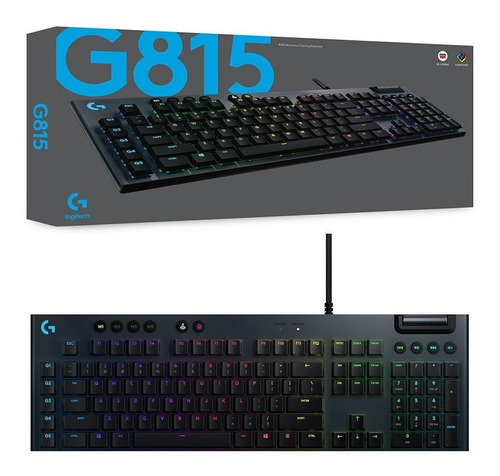 Teclado Logitech Usb Lightspeed Rgb Mechanical Carbon G815 