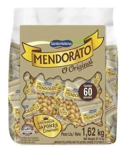 Amendoim Japones Mendorato Santa Helena Pacote Com 60x27g