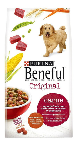 Alimento Beneful Croquetas Perro  Purina Beneful Original Carne para perro adulto de raza  mediana, grande y gigante sabor carne en bolsa de 10.1kg