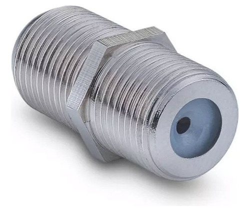 25pcs Emenda F Femea Femea Coaxial Rg59 Rg6 Cabo Conector Cor Prateado