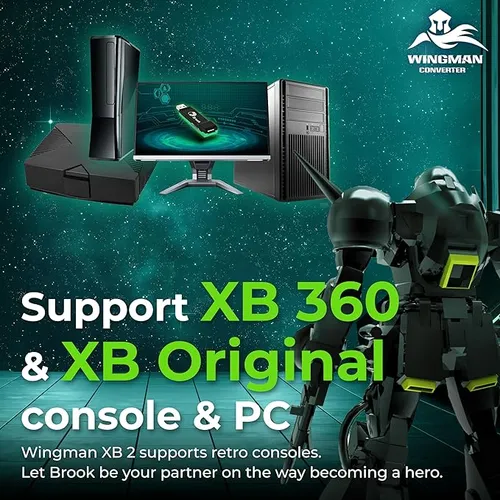 Adaptador De Mando Brook Wingman Xb 2, Inalámbrico, Xbox, Pc