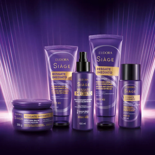 Combo Siàge Resgate Imediato: Shampoo + Cond. + Água Lamelar