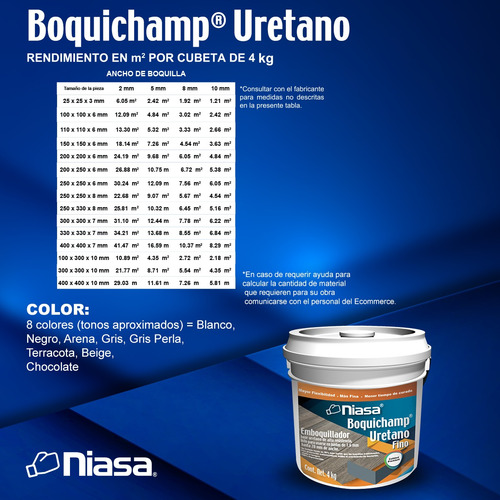 Boquilla Epoxica Boquichamp Uretano Fino Gris Cubeta