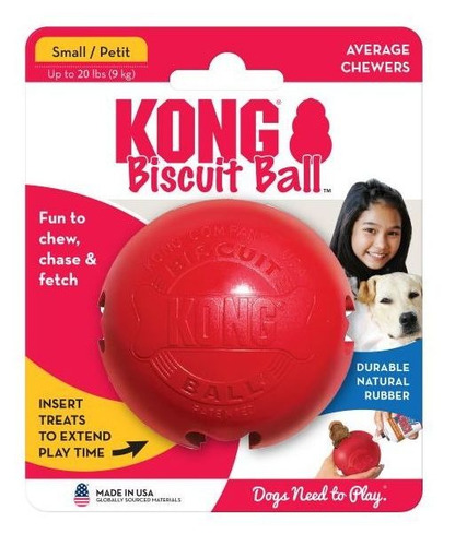 Imagem 2 de 3 de Brinquedo Bola Rechear Caes Kong Biscuit Ball Small Pequeno