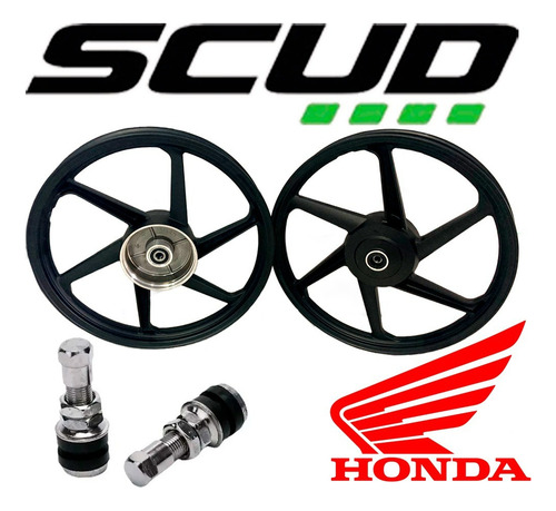 Roda Liga Titan Cg 150 Scud 6 Pontas + Par Bicos Brinde