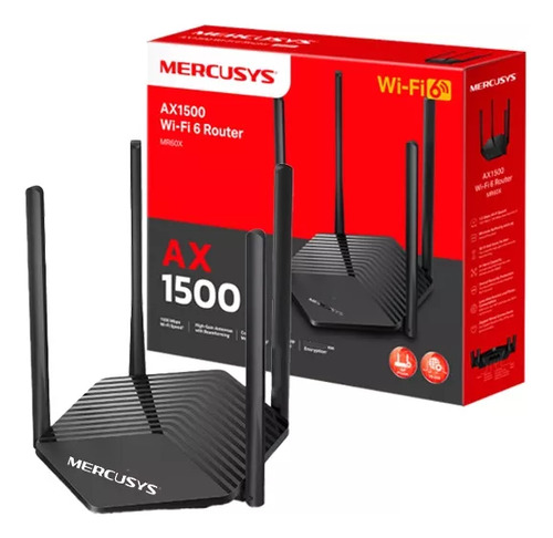 Router Mercusys Mr60x Ax1500 Wifi6 Gigabit