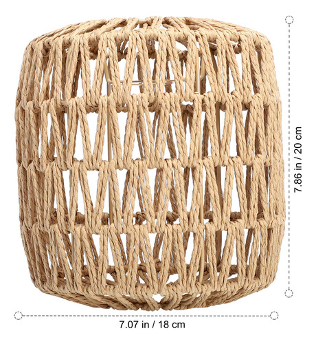 Lámpara De Techo Tejida Con Forma De Cuerda De Mimbre