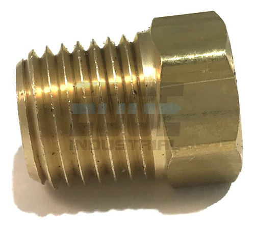 Edge Industrial Conector Hex De Laton De Cabeza Solida De 1/