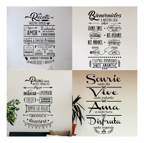 Vinilos Decorativos Pared Frases Muchos Modelos Para Elegir