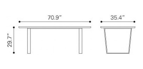 Mesa De Comedor Modelo Atlas - Blanco Këssa Muebles
