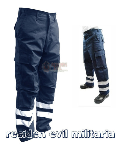 Pantalon Paramedico Con Reflejante Antirasgaduras Repelente