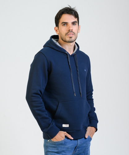 Buzo Canguro Hombre Brooksfield Capucha Algodón Moda 8322b