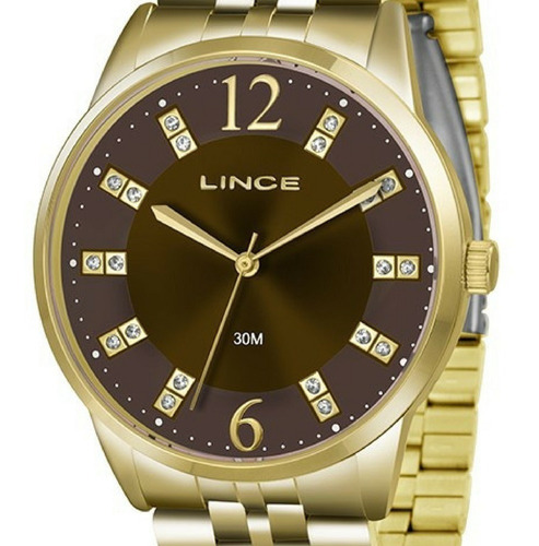 Relógio Feminino Lince Analógico Lrgj044l N2kx Dourado