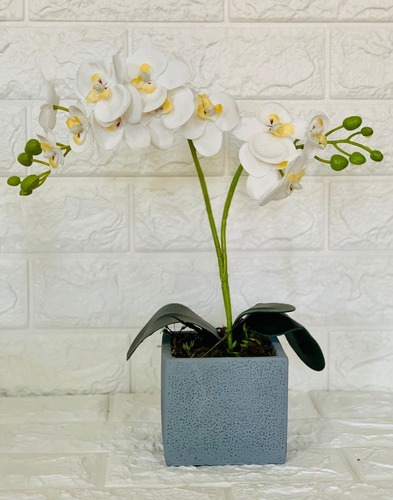 Arranjo Orquídeas Artificiais - Vaso Flores Decoração Mesa | MercadoLivre