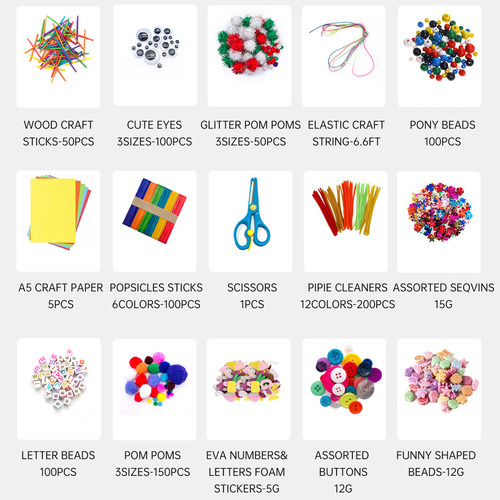 Kit De Manualidades Con Piezas, Juego De Más De 2000 Piezas