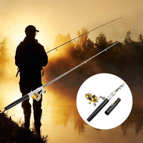 Mini Vara De Pesca Portátil, Conjunto T-reel