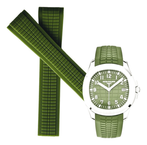 Correa Reloj Compatible Patek Aquanut 21mm. Verde