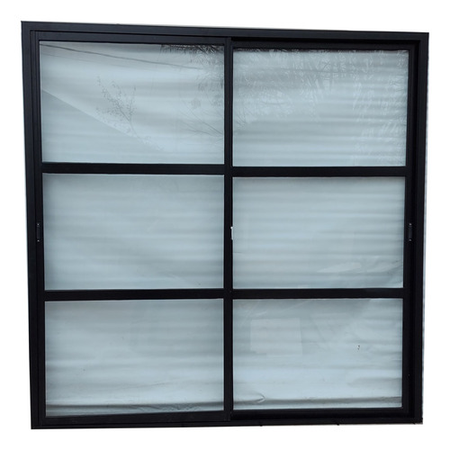 Ventana Herrero Negro 100x180 Repartido Horizontal 