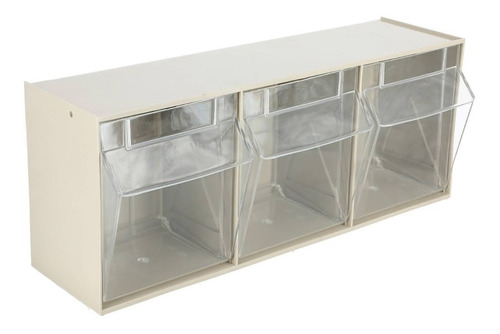 Organizador De 3 Cajas Transparentes 60x20x24 Cm Autorodec