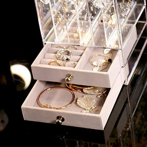 Imagen 5 de 7 de Organizador De Aretes Joyero Vertical Con 5 Cajones