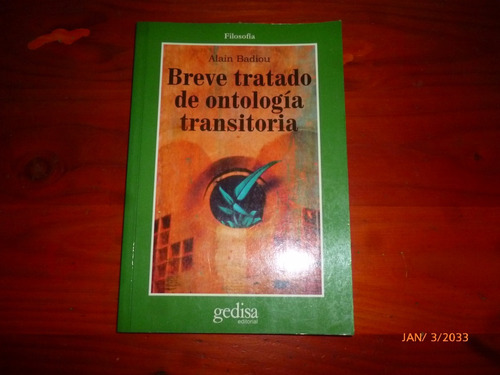 Breve Tratado De Ontologia Transitoria Alain Badiou