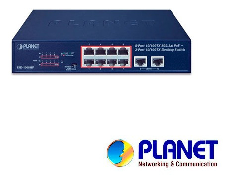 Switch Planet Fsd-1008hp No Administrable /8 Puertos Rj45