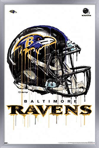 Trends International Nfl Baltimore Ravens - Drip Helmet 20 W