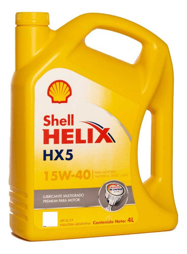 Aceite De Motor Shell Helix Hx5 15w40 Mineral - X 4 Litros