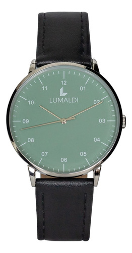 Lumaldi Relojes De Vestir De Cuero De Lujo Para Hombre, Verd