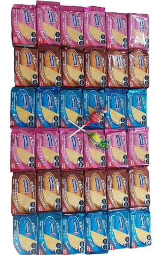 Galletas Wafer Colombina Tres Docenas Fresa Sabores Col8