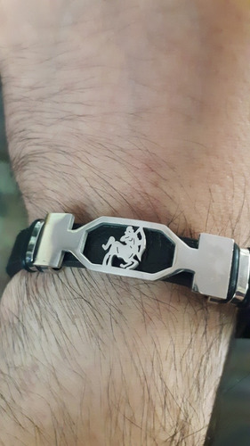 Pulsera Hombre Signo Piscis Cuero Exclusiva