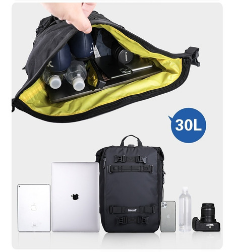 Imagen 2 de 10 de Mochila Maleta Impermeable Moto 30 Litros Modular