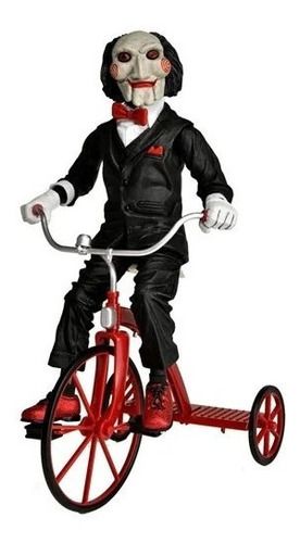 Billy The Puppet Con Triciclo Saw Neca Figura De 12 Pulgadas