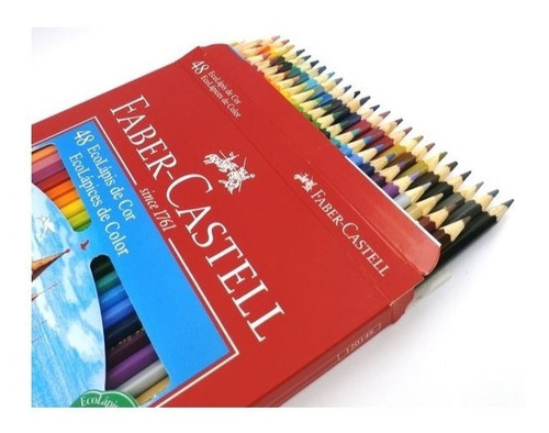 Lápis De Cor Ecolápis Ponta Max Faber Castell 48 Cores