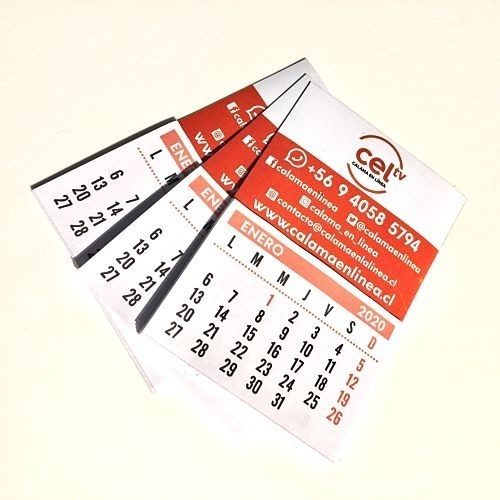 Mini Calendarios Personalizados Con Imán (50 Unidades)