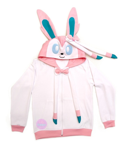 Sudadera Infantil Sylveon Unisex Suave Bordada Alta Calidad