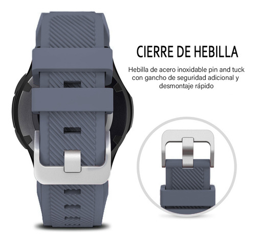 Correa Deportiva Texturizada Para Smartwatch Colmi C81 Gris 2.2 Cm