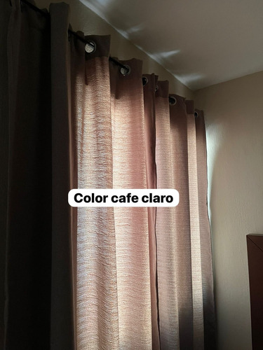 1 Juego De Cortinas Largas Blackout 2 Paneles De 2.3m X 1.4m