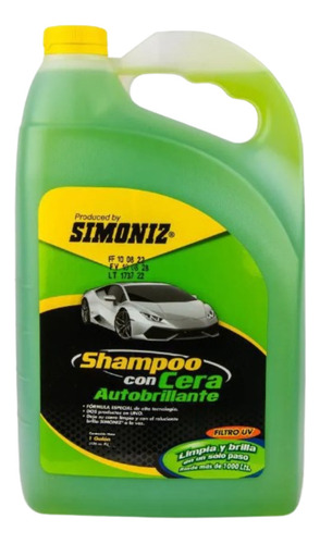 Shampoo Con Cera Autobrillante Galón Simoniz
