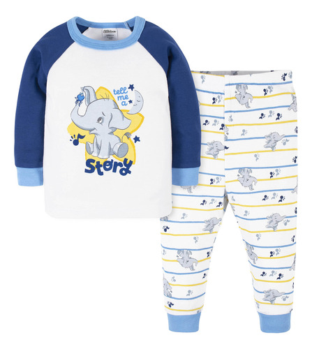 Canticos Pijama Unisex De Algodn De 2 Piezas Para Beb, Azul