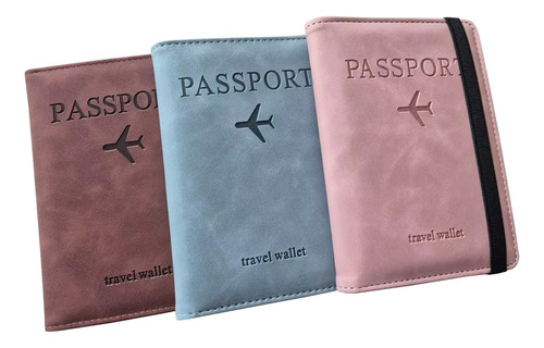 Porta Pasaporte Billetera Tarjetero Con Proteccion Rfid Camel