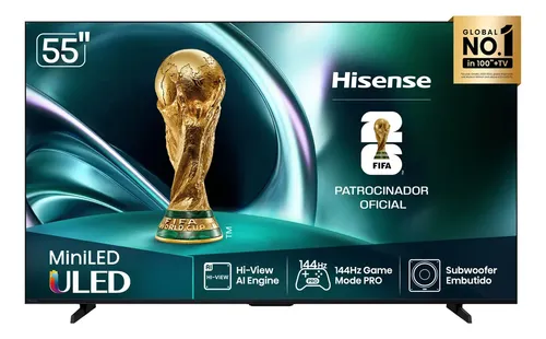 Hisense 55E7N PRO 55V型 ULED MiniLED Smart Tv Hisense Miniled 4k 55 Polegadas Com Processador Ai